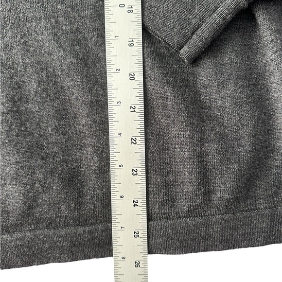 Joseph Abboud 2x quarter-zip gray merino wool blend long sleeve sweater - Picture 7 of 10